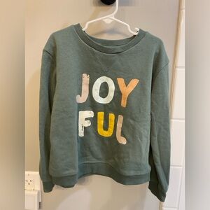 Little Co Joyful Green Sweater / Size 5T / VGUC